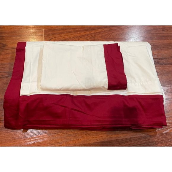 BOLL & BRANCH PERCALE HEMMED F/ QUEEN DUVET COVER SET - Picture 2 of 6